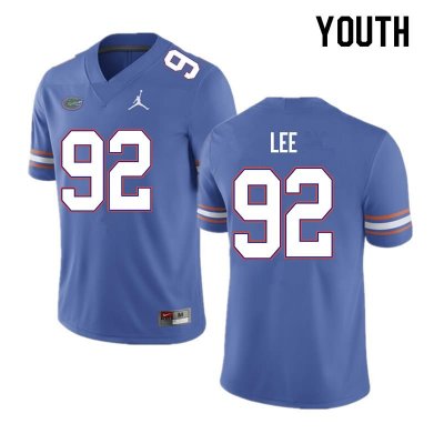 Youth Florida Gators #92 Jalen Lee NCAA Nike Blue Authentic Stitched College Football Jersey CSG6562VW